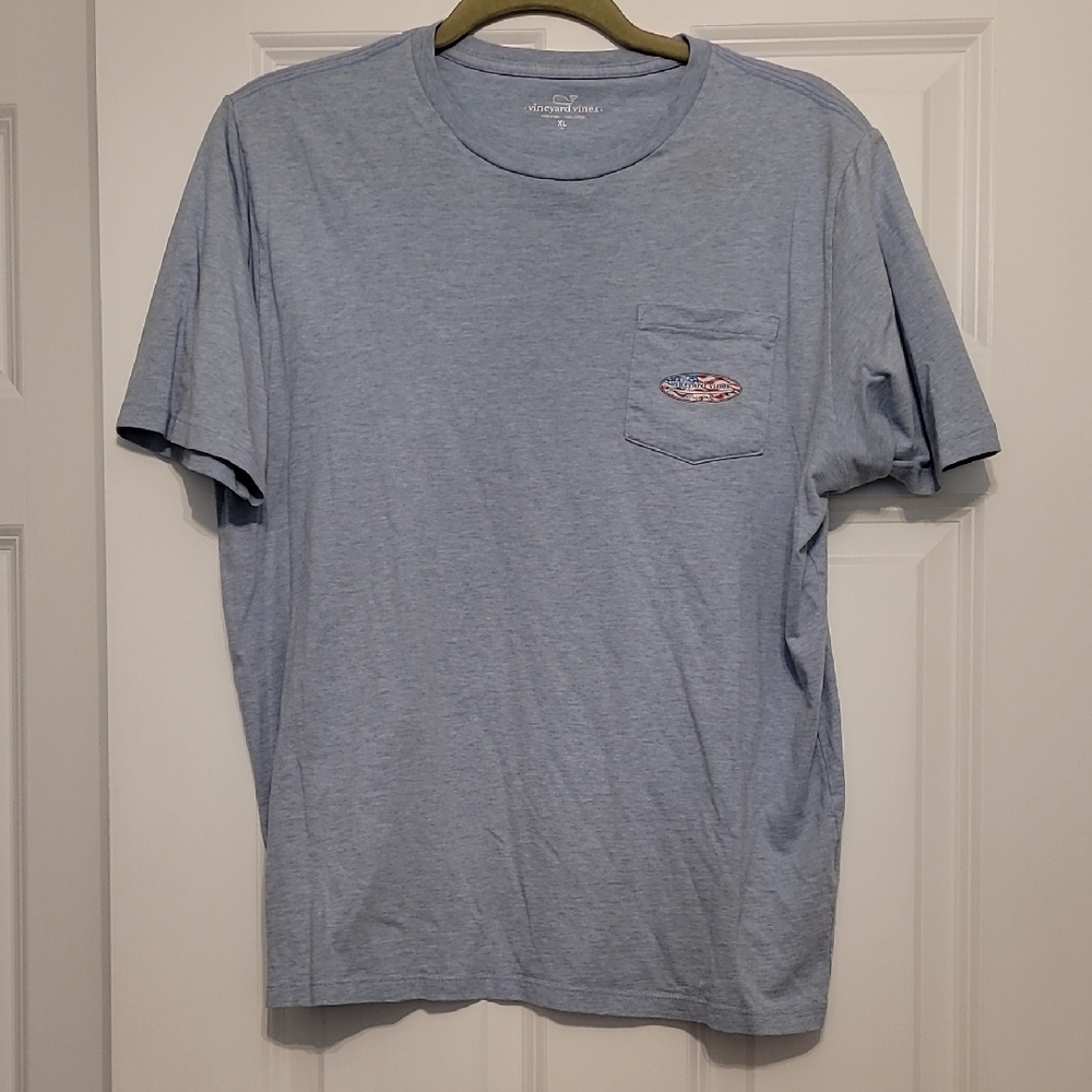 Vineyard Vines Blue Short Sleeve Tee Classic Crew Neck
